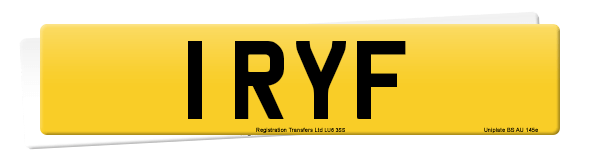 Registration number 1 RYF